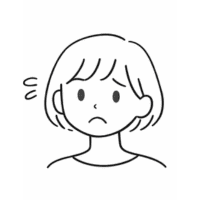 困った表情